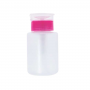 Dozownik z pompką - biały z różową nakrętką 150 ml