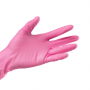 Pink powder-free nitrile gloves PINK M