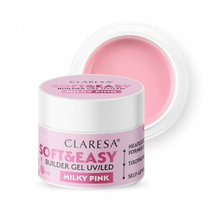 Claresa SOFT&EASY builder gel milky pink 45g