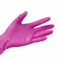 Rękawiczki nitrylowe bezpudrowe różowe MAGENTA S