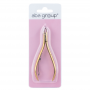 Aba Group Premium cuticle clippers - single spring, gold, 4mm (1135s)