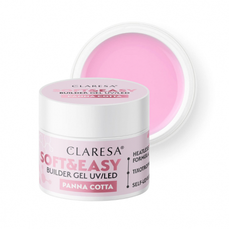 Claresa Żel budujący SOFT&EASY builder gel PANNA COTTA 45g