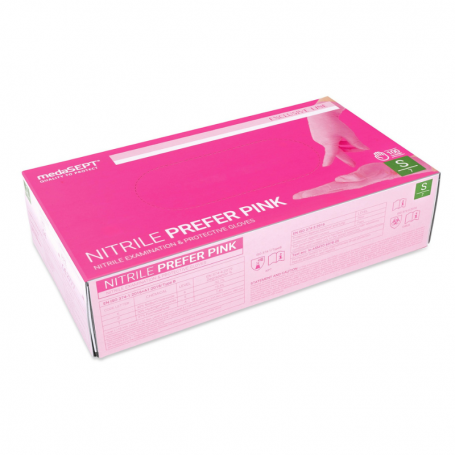 medaSEPT Nitrile Pink S Rękawiczki nitrylowe jednorazowe 100 szt.