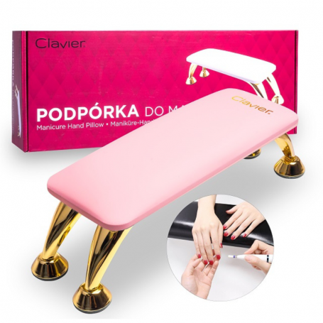 Podpórka do manicure, podstawka pod dłonie Clavier , różowa