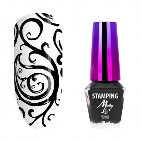 MollyLac Stamping nail polish BLACK 10ml No. 2