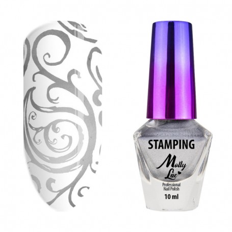 MollyLac Stamping nail polish silver 10ml No. 3