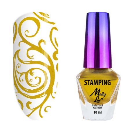 MollyLac Stamping nail polish gold 10ml No. 4