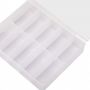 Display box, organizer for decorations, transparent, 10 compartments