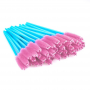 Spiral Brush - for Eyelashes and Brows, 50 pcs. - turquoise-purple 1