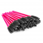 Eyelash and eyebrow spiral brush, Clavier 50 pcs. - light pink-black 3