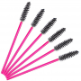 Eyelash and eyebrow spiral brush, Clavier 50 pcs. - light pink-black 3