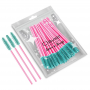 Eyelash and eyebrow spiral brush, Clavier 50 pcs. - turquoise-pink 2