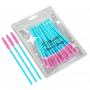 Spiral Brush - for Eyelashes and Brows, 50 pcs. - turquoise-purple 1