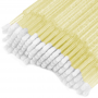 Fiberless eyelash applicators 2mm, 100pcs, yellow glitter