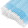 Fiberless eyelash applicators 2mm, 100pcs, blue glitter