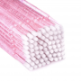 Fiberless eyelash applicators 2mm, 100pcs, light pink glitter