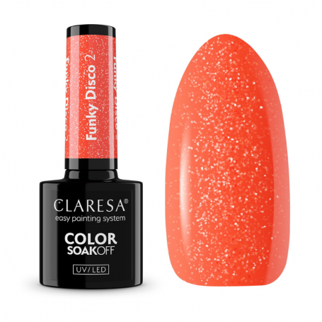 Claresa GEL POLISH Funky disco 2 Orange pop -5g