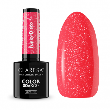 Claresa GEL POLISH Funky disco 3 Coral twist  -5g