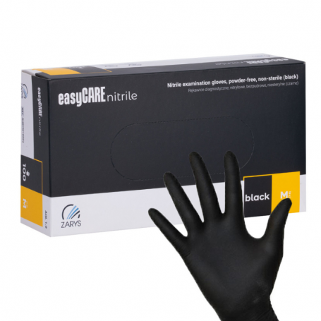 Disposable nitrile gloves diagnostic and protective Easycare nitrile Black size M black 100 pcs