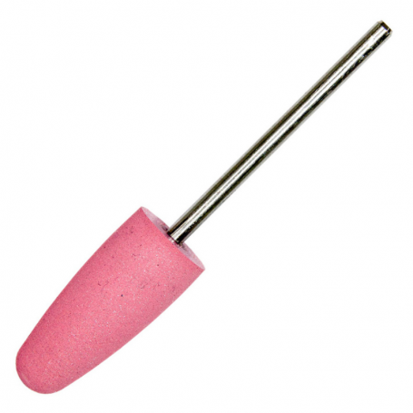 Pink oval rubber milling cutter silver shank