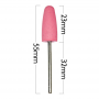 Pink oval rubber milling cutter silver shank