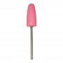 Pink oval rubber milling cutter silver shank