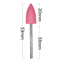 Pink flame rubber milling cutter silver shaft G1020K