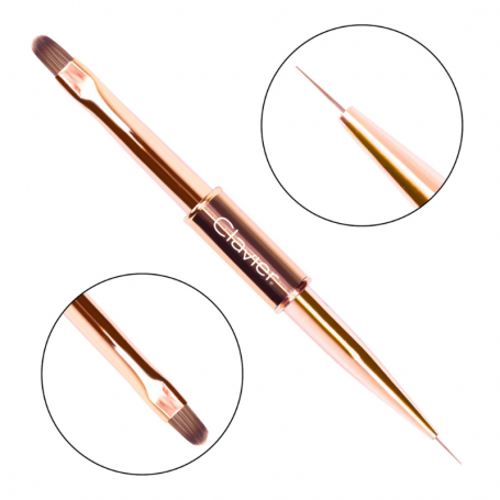 2in1 Gel Brush with Crystals Clavier 6mm/10mm, Gold