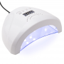 Nail lamp dual UV/LED 1s for hybrid varnishes, gels and acrylic gels No Name 48W white