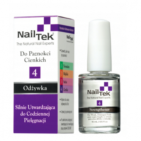 Odżywka do paznokci silnie utwardzająca do codziennej pielęgnacji NailTek Xtra Nr 4