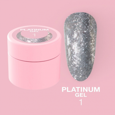 Glitter gel Platinum Gel №1 - 5ml LUNAMOON