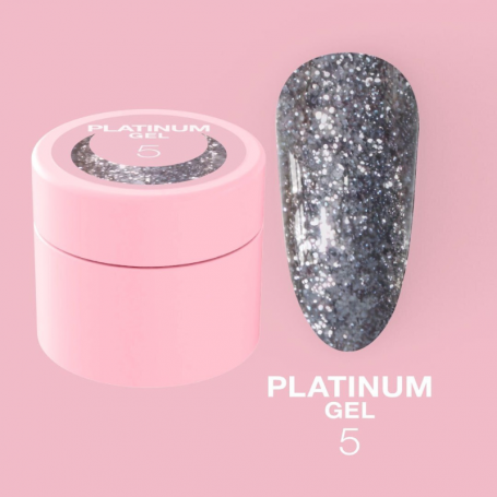 Glitter gel Platinum Gel №5 - 5ml LUNAMOON