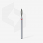 Diamond nail drill bit flame red EXPERT diameter 2.3 mm / working part 10 mm