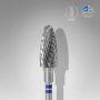 Carbide nail drill bit for left-handers, round cone, blue, EXPERT, diameter 6 mm / working part 14 mm