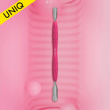 Manicure pusher Gummy with silicone handle UNIQ 10 TYPE 1 (rounded wide and rounded narrow pusher)