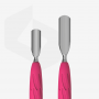 Manicure pusher Gummy with silicone handle UNIQ 10 TYPE 1 (rounded wide and rounded narrow pusher)