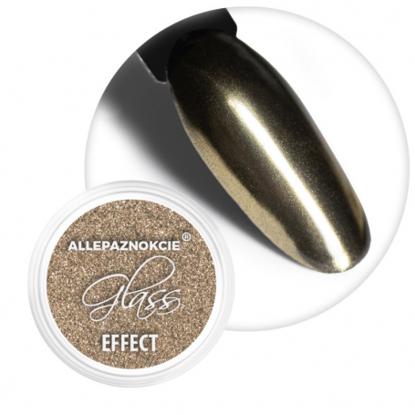 Mirror effect nail dust Glass Effect Allepaznokcie Golden No. 1