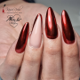 Mirror effect nail dust Glass Effect Allepaznokcie Red No. 3