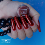 Mirror effect nail dust Glass Effect Allepaznokcie Red No. 3