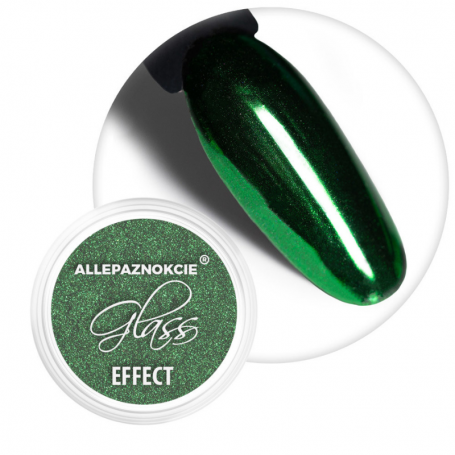 Mirror effect nail dust Glass Effect Allepaznokcie Green No. 9