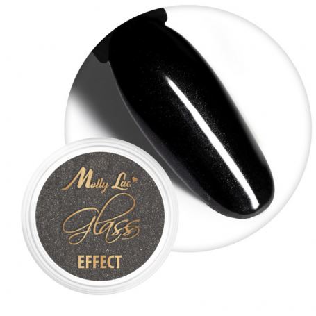 Mirror effect nail dust Glass Effect Allepaznokcie Black No. 12