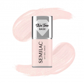 Semilac Skin Tone Cover Base Glitter Rose 7ml Semilac Skin Tone Cover Base Glitter Rose 7ml