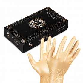 Beaute Luxe Nitrile Disposable Diagnostic & Protective Gloves – Gold, Size S, 50 pcs Beaute Luxe Nitrile Disposable Diagnostic & Protective Gloves – Gold, Size S, 50 pcs