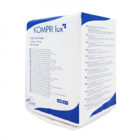 Kompri Lux Gauze Compresses, Non-Sterile, X-Ray, 7.5x7.5 cm, 100 pcs. Kompri Lux Gauze Compresses, Non-Sterile, X-Ray, 7.5x7.5 cm, 100 pcs.