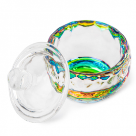 Glass cup with lid for liquid, cleaner or henna No. 1 Glass cup with lid for liquid, cleaner or henna No. 1