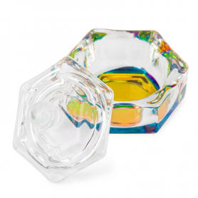 Glass cup with lid for liquid, cleaner or henna No. 2 Glass cup with lid for liquid, cleaner or henna No. 2