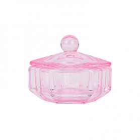 Glass cup with lid for liquid, cleaner or henna - Pink Glass cup with lid for liquid, cleaner or henna - Pink