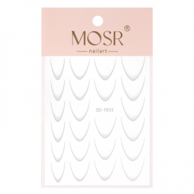 Gradient self-adhesive nail stickers 23 pcs white SD-1933 Gradient self-adhesive nail stickers 23 pcs white SD-1933