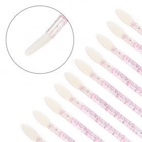 Silicone applicator for eyes, lips, eyebrows and eyelashes, pink, 48 pcs. Silicone applicator for eyes, lips, eyebrows and eyelashes, pink, 48 pcs.