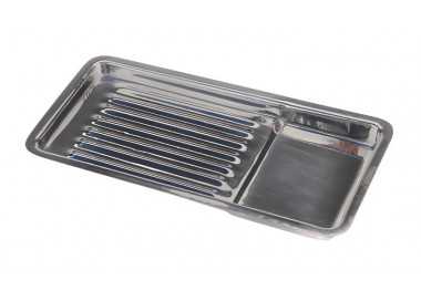 Stainless steel grooved tray 190x85x10